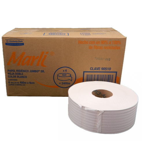 [001220] Papel Higienico Marli Jumbo Sr 400 mts C/ 6 pzs 90510 Kimberly